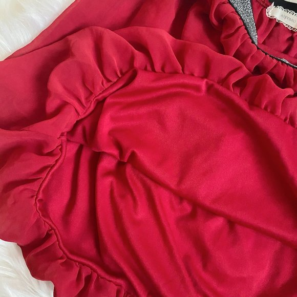 Soprano girls red bubble mini skirt elastic waist - Picture 5 of 5